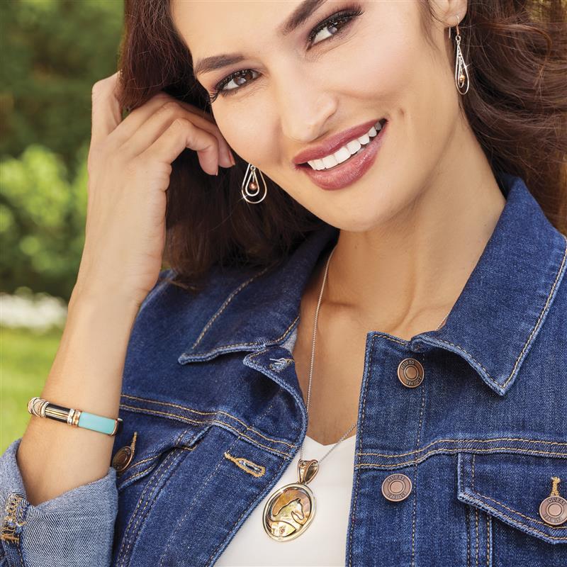 Copper Horse Earrings